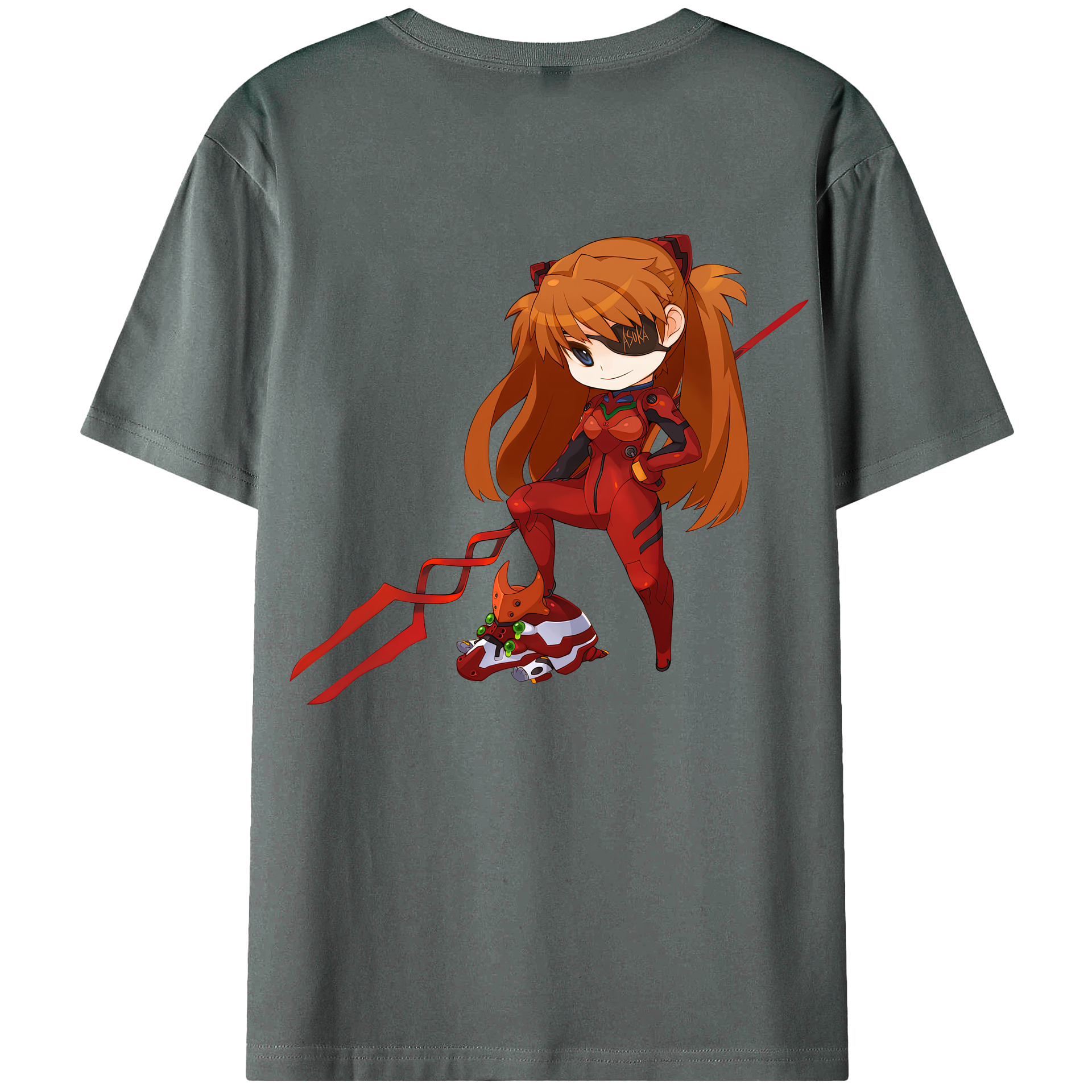 （画像用） EVA 新世紀エヴァンゲリオン 綿100％ メンズ半袖Tシャツ（バックプリント） 通気性